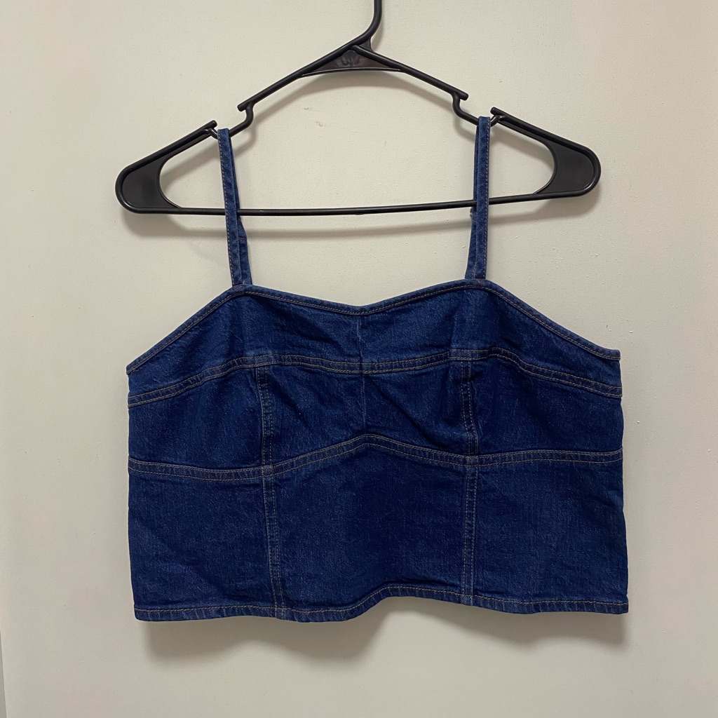 Universal Thread Dark Blue Denim Crop Top